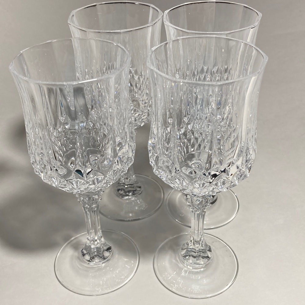 VINTAGE LONGCHAMP CRISTAL D’ ARQUES SMALL WINE GLASSES